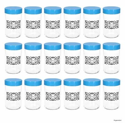 Produktbild von 18er Set Ida Aufbewahrungsglas 0,5L Vorratsgläser blau Müsli Nüsse