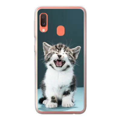 Produktbild von MuchoWow® Handyhülle Schutzhülle Hülle für Samsung Galaxy A20e Katze - Kätzchen - Miau Silikon Softcase Handy Hülle - Abdeckung