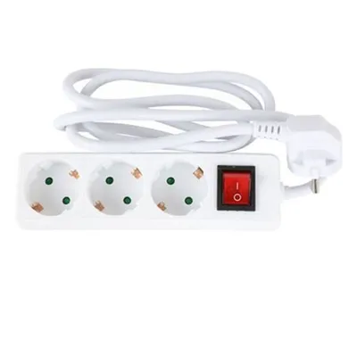 Image de Bloc multiprises 3 prises multiples Distributeur Bloc multiprises 1,4m