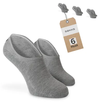 SOKKS Füßlinge Grau – unsichtbare Sneakersocken — 6 Paar Set