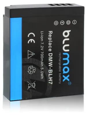 Produktbild von Blumax Akku | für Panasonic DMW-BLH7 Digitalkamera | Kapazität 700mAh  |Spannung 7,2Volt | Video- und  Kamerazubehör
