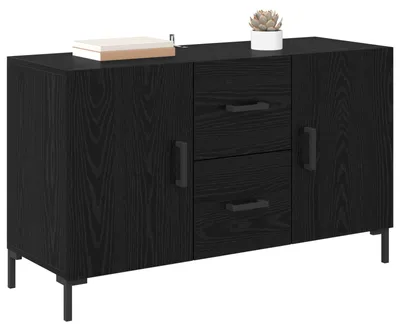 Image de vidaXL Sideboard noir imitation chêne 100 x 36 x 60 cm Bois composite