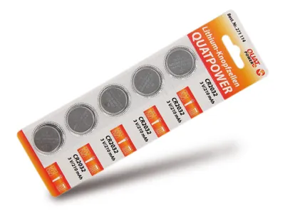 Obrázok produktu pre QUATPOWER gombíkový článok, CR2032, lítiový, 3 V, 210 mAh, 5 ks.