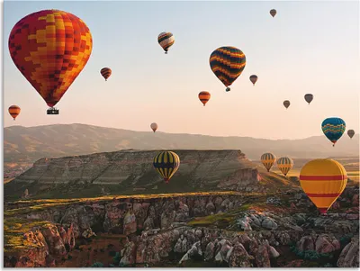 Produktbild von ARTland Wandbild Alu für Innen & Outdoor Kappadokien Ballonfahrt Größe: 40x30 cm