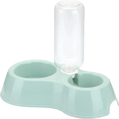 Produktbild von Verk 19410 Napf für Katzen, Hunde mit Wasserspender grün-blau