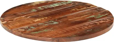 Image de vidaXL Plateau de table Ø 90x2,5 cm Rond Vieux bois massif