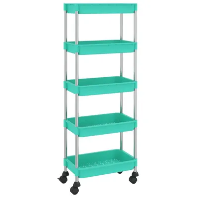 Obrázek produktu pro Kuchyňský vozík s 5 patry tyrkysový 42x29x128 cm železo a ABS