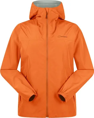 Wasserdichte Deluge Pro 3.0 Jacke von Berghaus in leuchtendem Orange; geeignet für Herren.