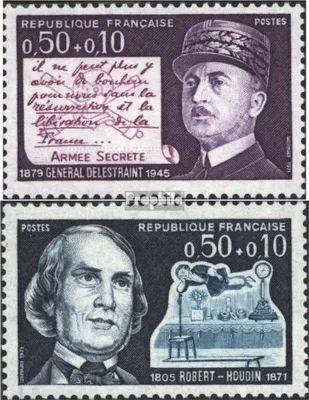 Produktbild von Briefmarken Frankreich 1971 Mi 1769-1770 (kompl.Ausg.) postfrisch Berühmte Franzosen