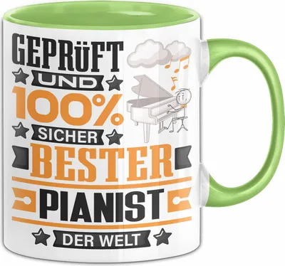 Produktbild von Pianist Geschenk Lustiger Spruch für Pianist Geschenkidee Bester Pianist Der Welt (Grün)