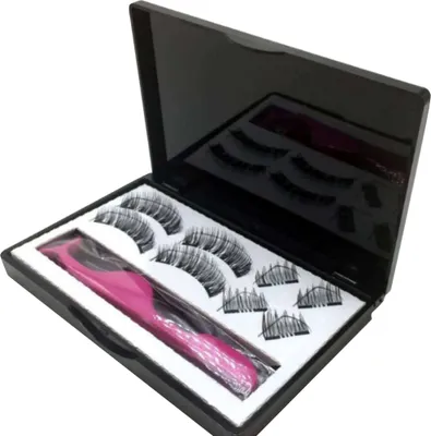 Produktbild von 8pcs magnetische Seidenfaser falsche Wimpern natürliche dicke lange Wimpern Extensions