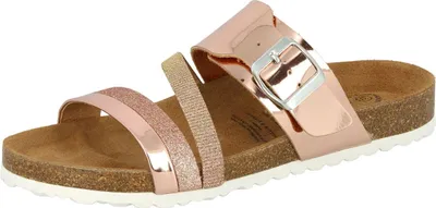 Produktbild von Pantolette Bioline Fashion mit verstellbarer Schnalle, Lederdecksohle und Kork-Fußbett Größe 39