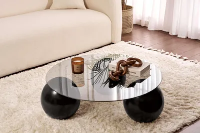 Produktbild von Skye Decor, Miro - Black, Grey, Couchtisch, Schwarz, Spanplatte, 85 x 30 x 85 cm