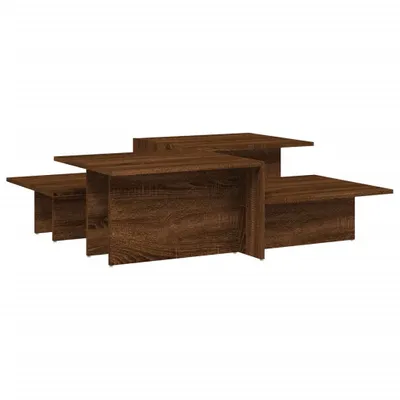 Image de Tables basses 2 pcs. Brun imitation chêne Matériau dérivé du bois