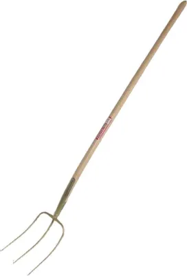 Image de ERNTEKÖNIG Fourche à fumier 3 dents 135cm-manche frêne 31x22cm, laquée or
