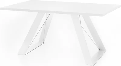 Obrázek produktu pro Jídelní stůl Colter White v moderním stylu, obdélníkový stůl - rozkládací ze 140 cm na 240 cm, kovové nohy s práškovým nástřikem v bílé barvě - 140 x 80 cm - bílý