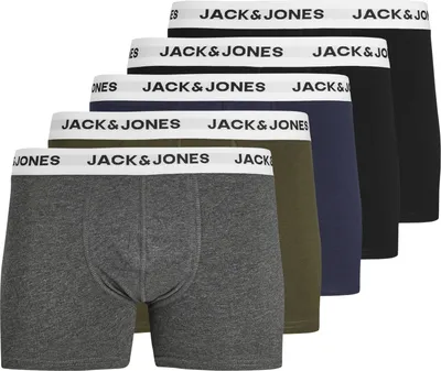 Produktbild von JACK & JONES Boxershorts 5er-Pack Kurze Unterhosen Logo Print JACBASIC Größe: S