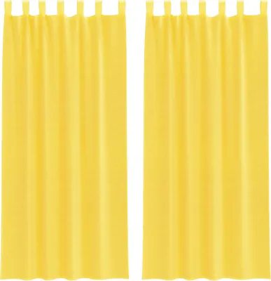 Zdjęcie produktu dla vidaXL Zasłony woalowe z pętelkami 2 szt. Żółty 140x245 cm