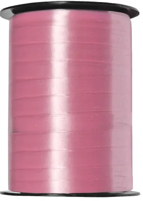 Image de Ruban frisé lisse rose 250 m