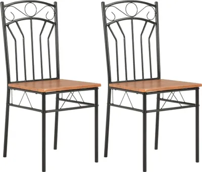 Produktbild von Esszimmerstš¹hle Wohnzimmerstuhl Kš¹chenstuhl Kš¹chenstuhl 2er Set Braun MDF