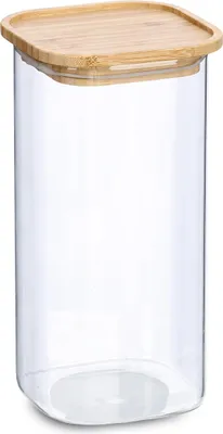 Immagine prodotto di Barattolo con coperchio in bambù, 1600 ml, 11 x 11 x 22 cm