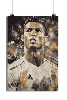Produktbild von Fußball Poster - Cristiano Ronaldo Poster - Athlet Poster - Sport Poster - 51x71cm - Perfekt zum Einrahmen
