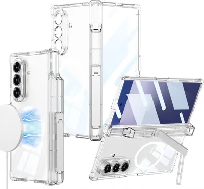 Produktbild von Kunststoff Hülle für Samsung Galaxy Z Fold7 Hingeschutz MagSafe Transparent