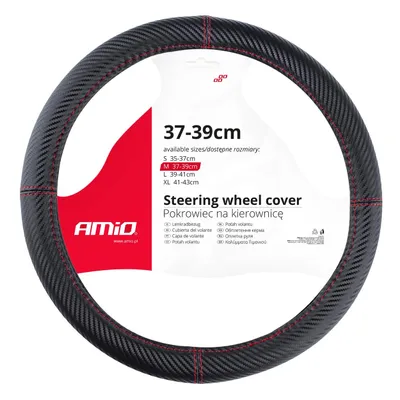 Produktbild von AMiO 02811 SWC-38 Lenkradbezug Ø37-39cm Schwarz Lenkradhülle