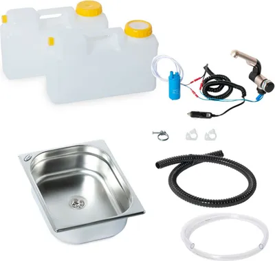 Image de 12V Camping évier kit technique lavabo kit évier 325x265x100mm LxlxP