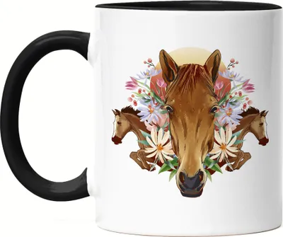 Produktbild von Pferd Tasse Schwarz Hengst Liebe Reiten Pferde Pferdeflüsterer Ausritt Pferdeliebhaber Reiterin Spirit