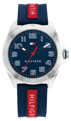 Produktbild von Tommy Hilfiger Uhr mit DREI-Zeiger-Quarzwerk für die Jugend mit Marinblaues Sili