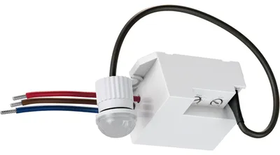 Obrázek produktu pro Miniaturní pohybový čidlo pro zapuštěnou montáž do stropu, snímání v úhlu 360°, dosah 6 m/8 m, pro vnitřní použití (IP20), kompatibilní s LED