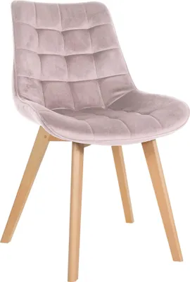 Produktbild von CLP Stuhl Brook Esszimmerstuhl mit Samtbezug pink