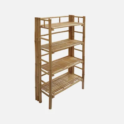 Immagine prodotto di Libreria in bambù a 4 livelli, Marrone naturale