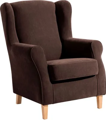 Produktbild von Ohrensessel Karlen Bezug Veloursstoff Buche natur / braun 22058