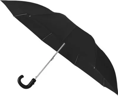 Produktbild von Impliva Regenschirm faltbar mit Automatikhaken schwarz