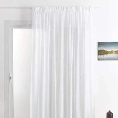 Zdjęcie produktu dla Omgoods - Zasłona poliestrowa, nieprzezroczysta - 240 x 240 cm - Biała