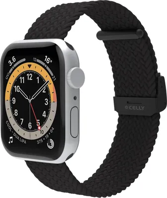 Image de Bracelet pour Apple Watch 42/44/45mm Tressé Noir