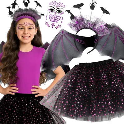 Produktbild von del-sol Halloween Kinderkostüm Spinne Fledermaus Tutu