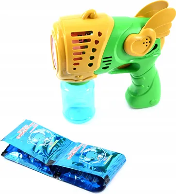 Produktbild von Seifenblasenpistole mit Lichteffekten - Bubble Gun Maschine für Kinder & Outdoor Spaß