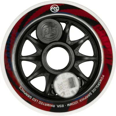 Image de Powerslide Graphix Roues colorées (1pc), 85A, 100, droite