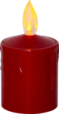 Productafbeelding van LED buitenkaars met lichtsensor, flikkerend, rood, 11,5 x 6 cm