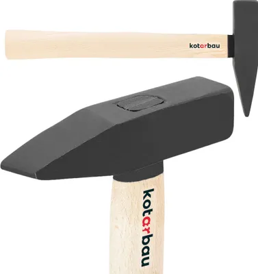 Produktbild von KOTARBAU® Hammer 0,3 kg Schlosserhammer mit Holzstiel 26 cm Vorschlaghammer mit robustem Kopf Ergonomisch Heimwerker Werkzeug Stahl