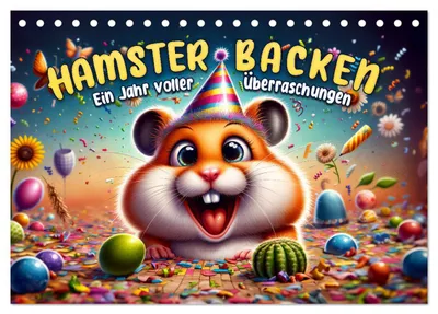 Produktbild von Hamsterbacken: Ein Jahr voller Überraschungen (Tischkalender 2027 DIN A5 quer), CALVENDO Monatskalender