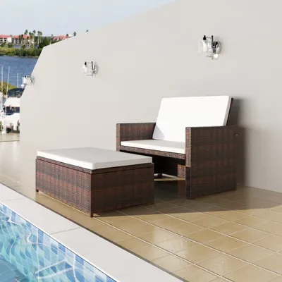 Produktbild von vidaXL Gartensofa Poly Rattan Braun