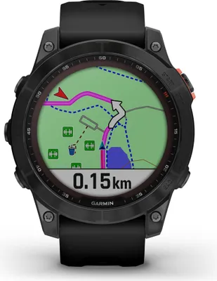 Produktbild von Garmin fenix 7 Solar, 3,3 cm (1.3"), MIP, Touchscreen, 16 GB, GPS, 79 g