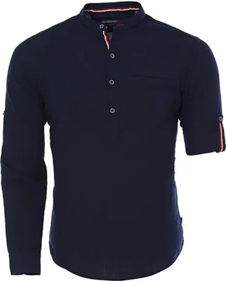 Produktbild von Brandneu Fischerhemd mit Leinen Krempelärmel CARISMA Navy CRM8443 L