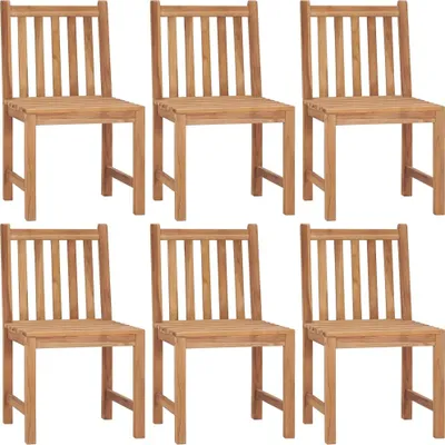 Produktbild von vidaXL Gartenstühle 6 Stk. mit Kissen Massivholz Teak