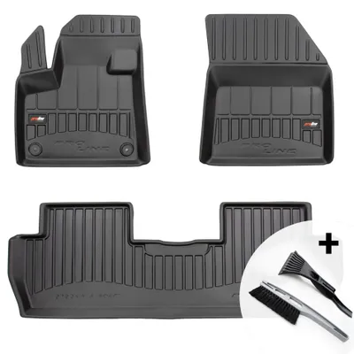 Produktbild von moto-MOLTICO 3D Gummimatten Auto, 3-teiliges Set, Allwetter Gummi Fußmatten - passend für Peugeot 5008 II ab 2017