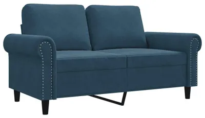 Produktbild von vidaXL 2-Sitzer-Sofa Blau 120 cm Samt